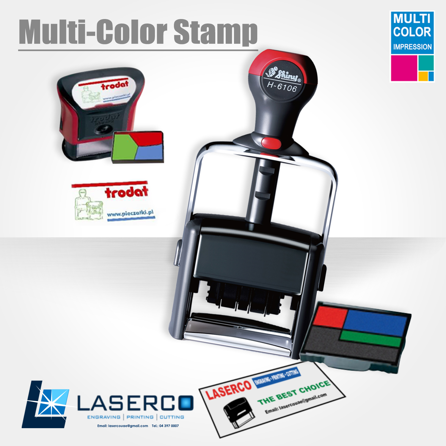 Two color custom logo stamp